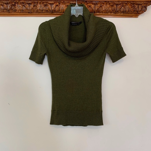 BCBGMaxAzria Sweaters - BCBGMaxAzria EUC Green Cowl Neck Sweater S